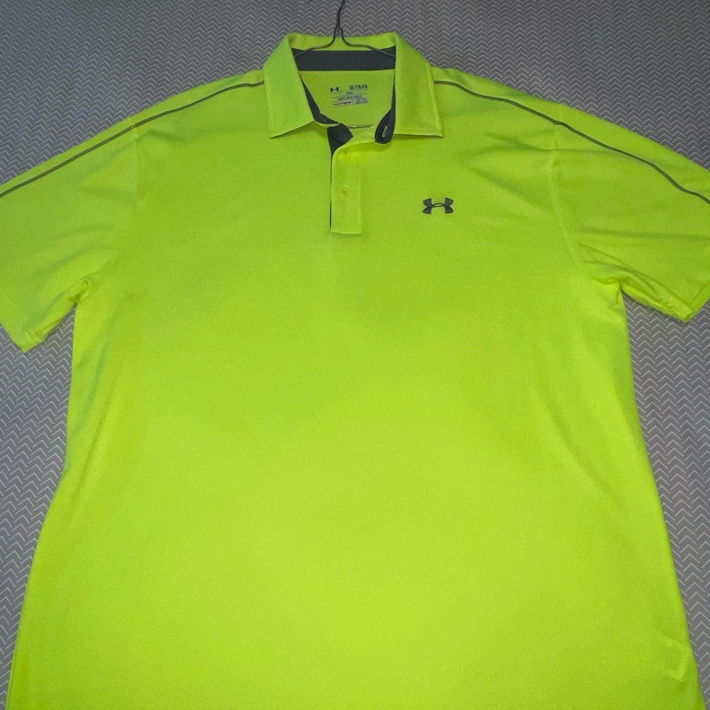 Under Armour Neon Yellow Polo Shirt High‎ Visibility Performance